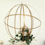 Hanging Sphere Candle Holder Gold Wrought Iron Event Display Accent - Centerpiece 24" - Linen Luxes