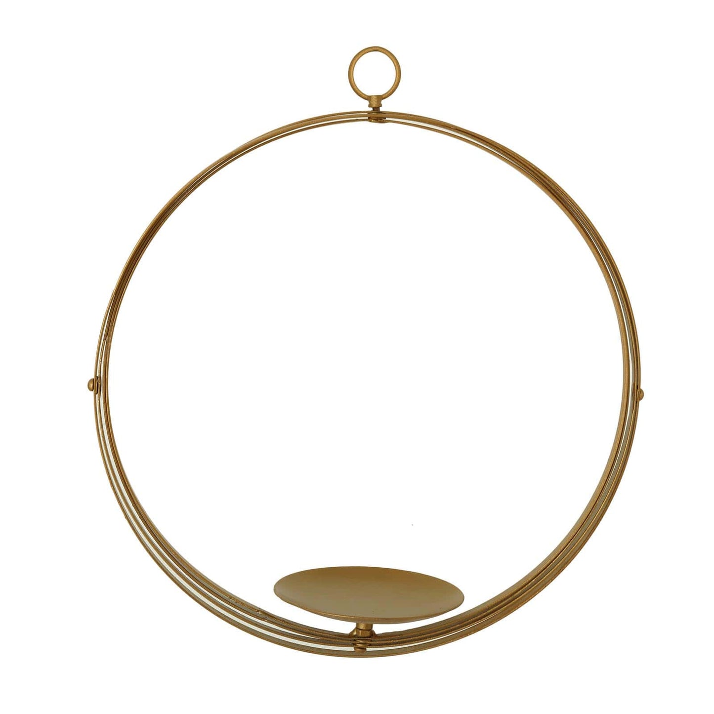 Hanging Sphere Candle Holder Gold Wrought Iron Event Display Accent - Centerpiece 24" - Linen Luxes