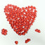 250 Pcs Acrylic Heart Diamond Gems Red Vase Fillers - Romantic Translucent Table Scatters for Valentineâ€™s Day & Events