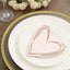 20-Pack Paper Cocktail Napkins with Heart Shape Rose Gold - Stylish Disposable Napkins for Events