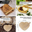 Heart Shaped Bamboo Brie Cheese Board and Knife Set Party Favor with Clear Gift Box, Ribbon & Thank You Tag - Linen Luxes
