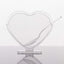 24-Pack Plastic Dessert Parfait Cups Heart-Shaped Clear with Spoons - Reusable and Disposable 2oz