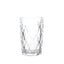 6-Pack Whiskey Glasses Clear Textured Crystal Cut Design with Heavy Base - Highball Tumblers for Parties & Events 12oz 5"