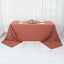 Premium Polyester 90"x156" Rectangle Tablecloth Terracotta (Rust) - Seamless 220GSM Stain-Resistant Table Cover