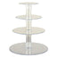 4-Tier Acrylic Round Cupcake Stand Clear - Buffet Party Tables 14"