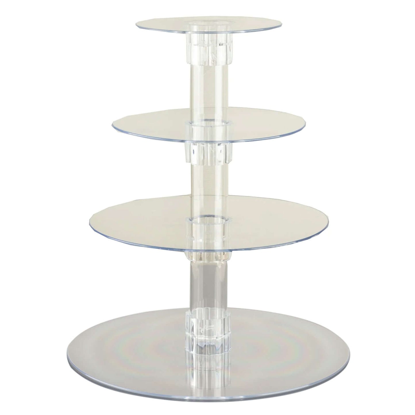 4-Tier Acrylic Round Cupcake Stand Clear - Buffet Party Tables 14"