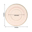 25-Pack Disposable Round Charger Plates in Blush Sunray Design with Gold Rim - 350GSM Heavy Duty Paper Chargers 13"