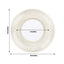 25-Pack Paper 10" Round Dinner Plates in White with Gold Vintage Porcelain Style Rim - Disposable 300GSM Party Plates