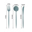 60 Pack Plastic Silverware Set, Dusty Blue Heavy Duty Disposable Sleek Utensil Cutlery
