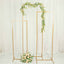 Set of 4 Gold Metal Frame Wedding Arch, Rectangular Backdrop Stand, Floral Display Frame - 3.5ft, 4.5ft, 5.5ft, 6.5ft