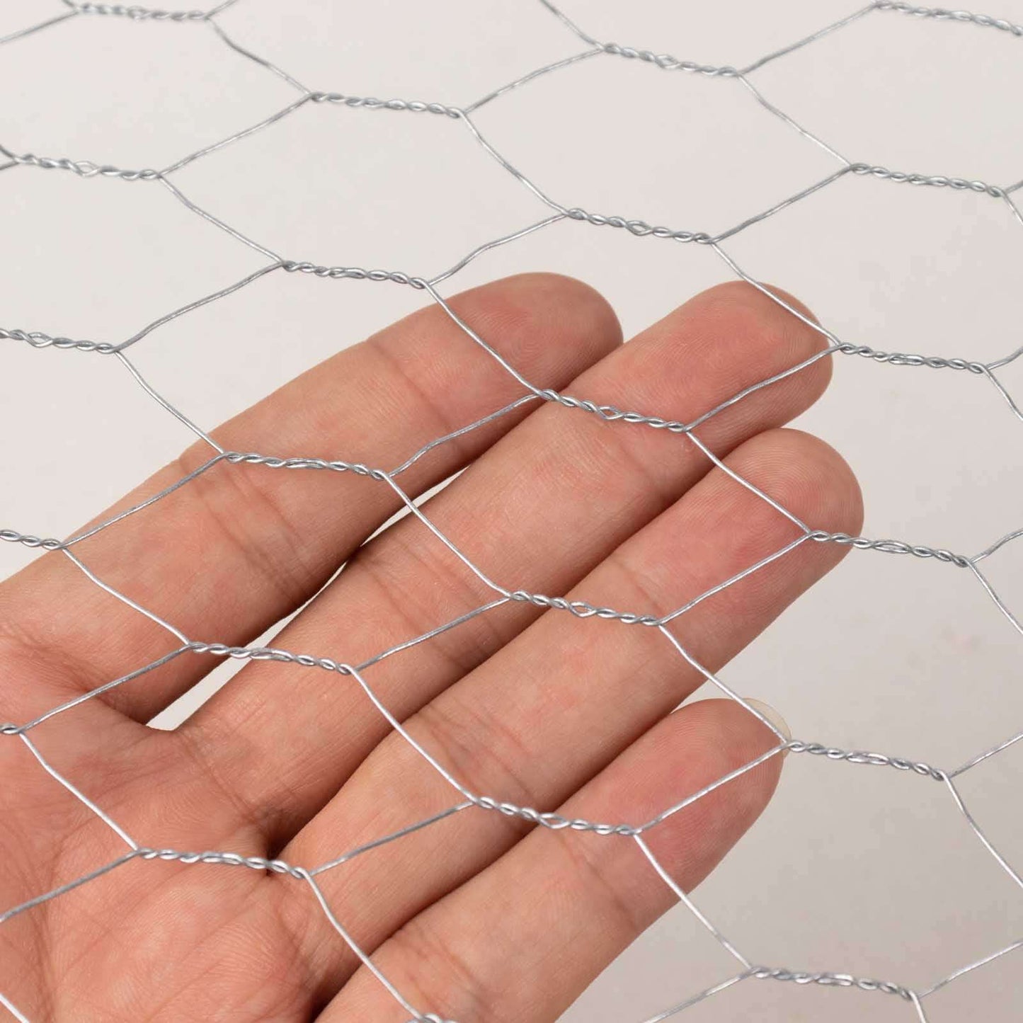 12"x16ft Silver Galvanized Metal Hexagonal Chicken Wire Mesh For DIY Crafts, Garden Fence Poultry Netting