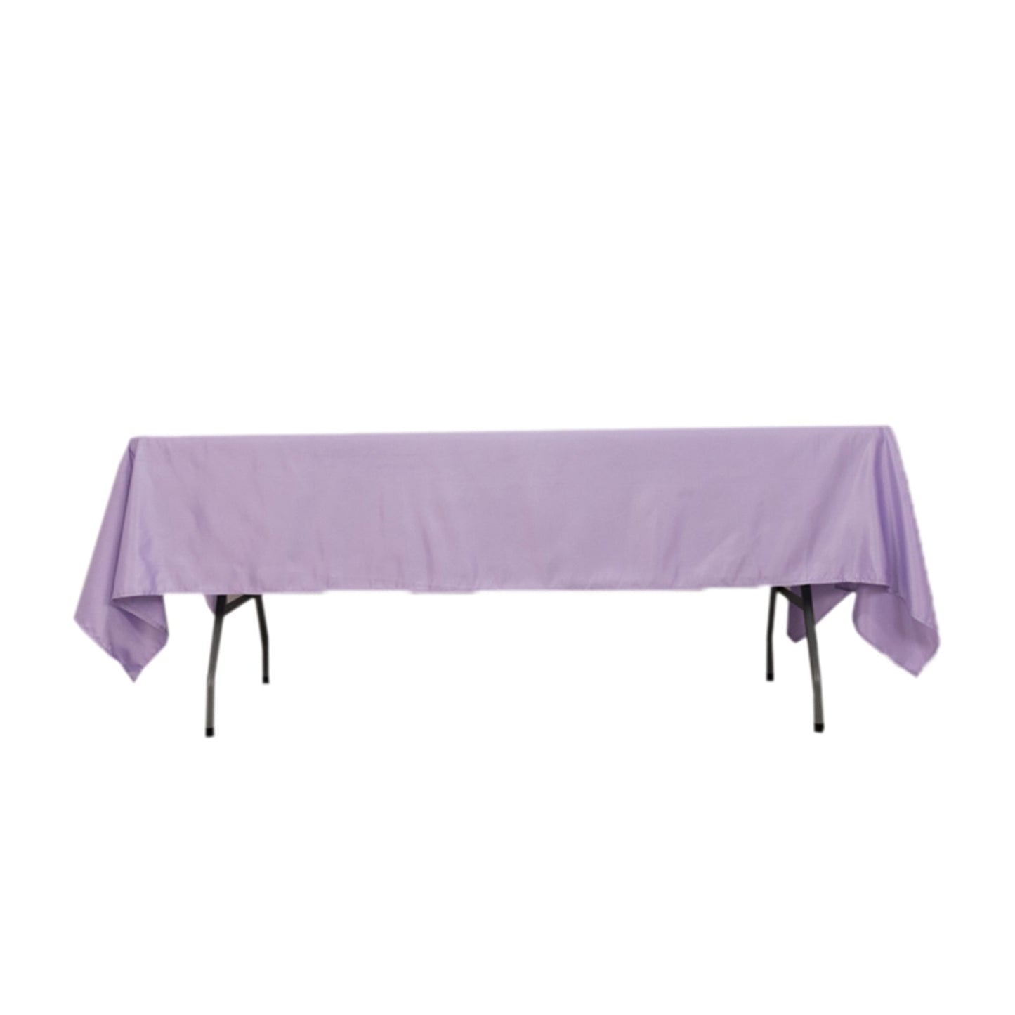 Lamour Satin 60"x102" Rectangle Tablecloth Lavender Lilac - Durable & Silky Soft Feel Table Cover