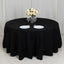Fire Retardant Premium Polyester 120" Round Tablecloth Black - High-Performance Seamless Table Cover