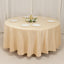 Lamour Satin 108" Round Tablecloth Beige - Durable & Silk-Like Table Cover