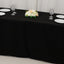 Premium Polyester 8ft Rectangle Tablecloth Black Durable Fitted 220GSM Table Cover