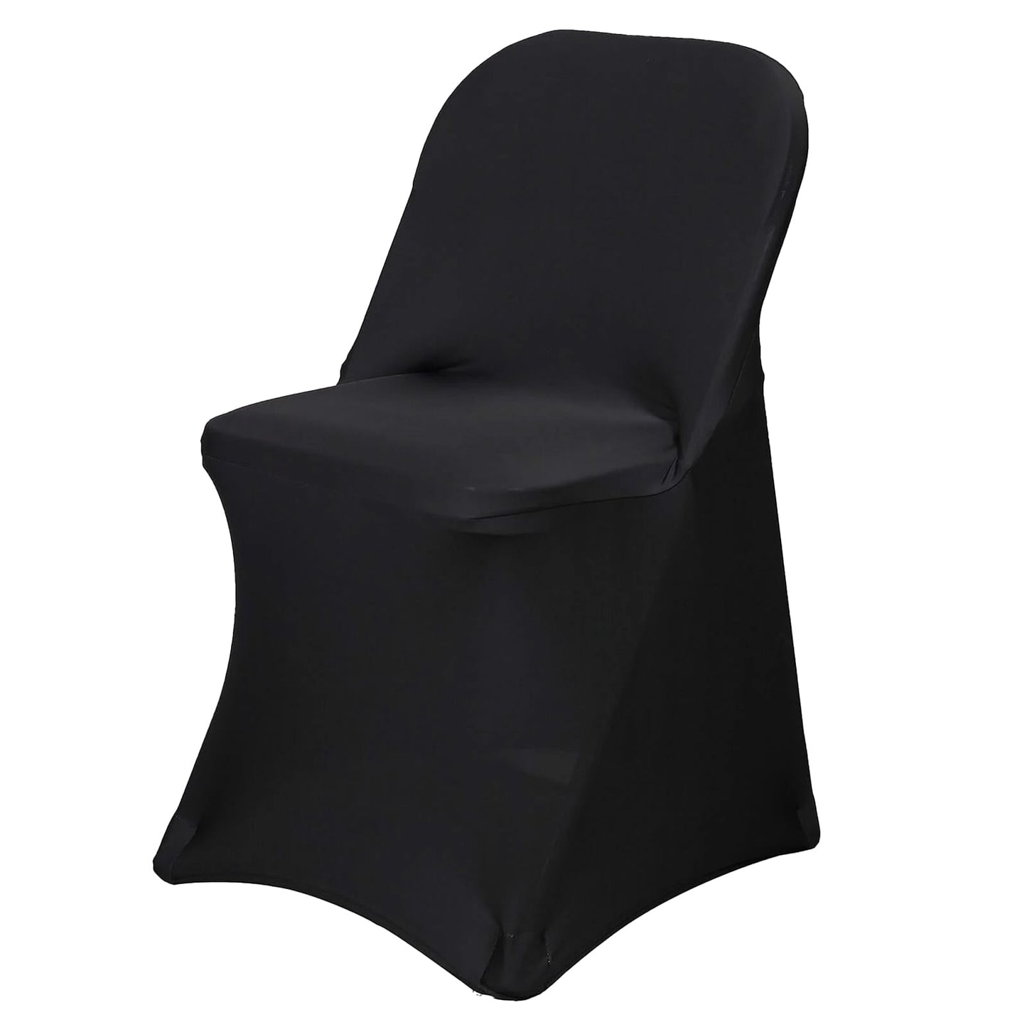 10 Pack Stretch Spandex Chair Covers Black for Folding Chairs - Durable Perfectly 160GSM Fitted Slipcovers for Professional & Casual Events