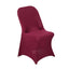 10 Pack Stretch Spandex Chair Covers Burgundy for Folding Chairs - Durable 160GSM Fitted Slipcovers