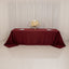 Lamour Satin 90"x156" Rectangle Tablecloth Burgundy - Luxurious, Soft Seamless Table Cover