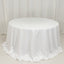Cotton Blend 132" Round Tablecloth White - Seamless Wrinkle-Resistant Design for Formal Events