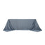 Lamour Satin 90"x132" Rectangle Tablecloth Dusty Blue - Soft & Silk-Like Seamless Table Cover