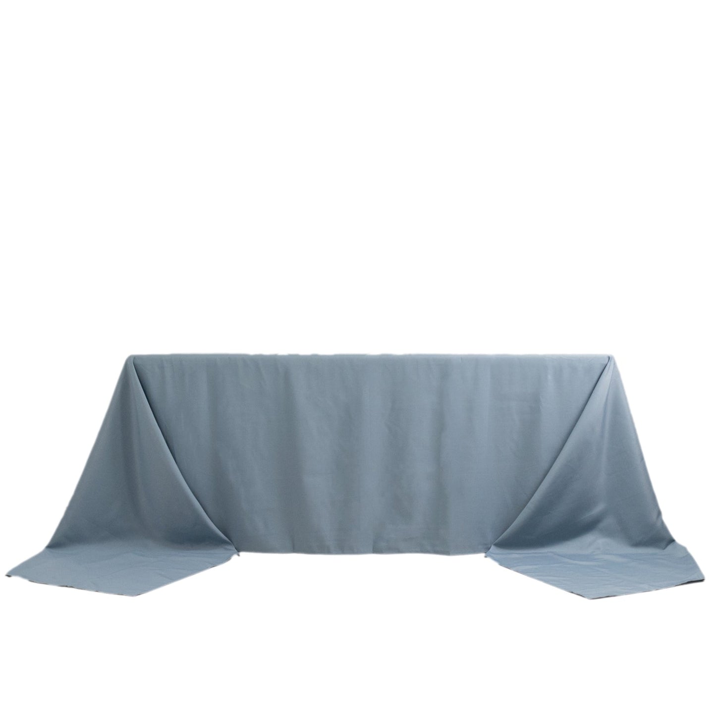 Premium Polyester 90"x156" Rectangle Tablecloth Dusty Blue - Seamless 220GSM Stain-Resistant Table Cover