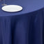 Lamour Satin 120" Round Tablecloth Navy Blue - Seamless Table Cover with Soft Tempered Sheen