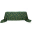 Polyester 90"x156" Rectangle Tablecloth Hunter Emerald Green Seamless with Gold Foil Geometric Pattern - Wrinkle-Resistant Seamless Table Cover for Sophisticated Events