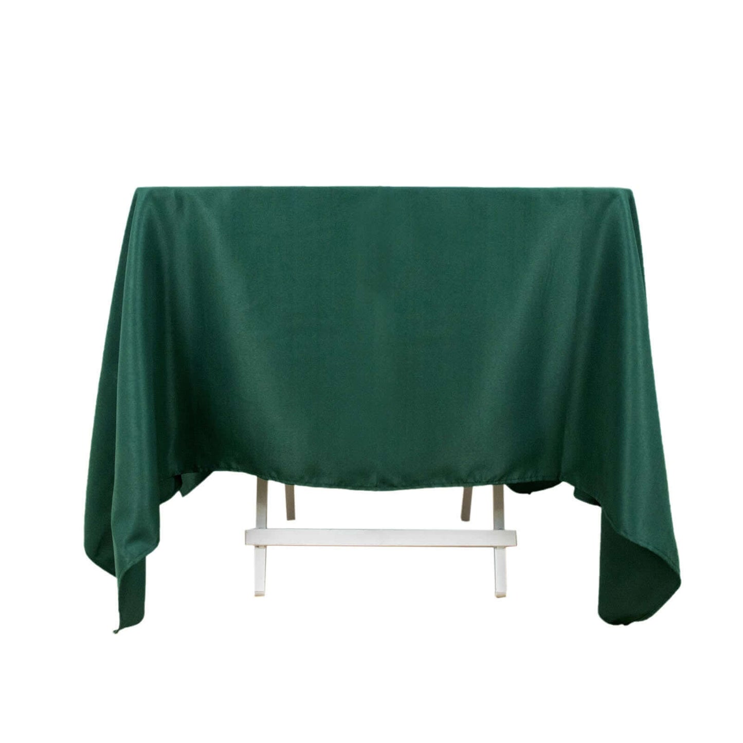 Premium Polyester Square Tablecloth 70"x70" Hunter Emerald Green 220GSM Wrinkle-Resistant Table Cover