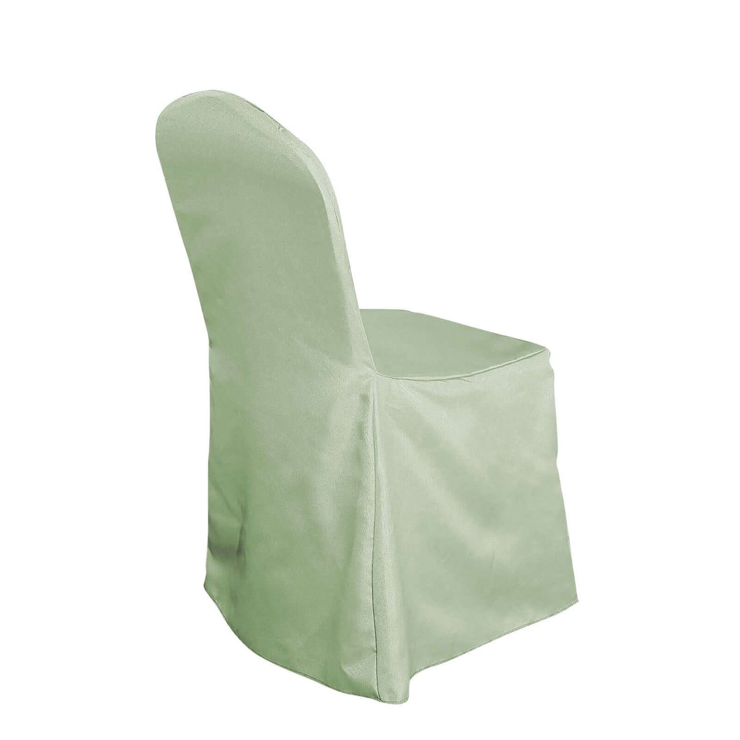 Polyester Slip On Banquet Chair Covers Sage Green - Stain-Resistant Reusable Durable Fabric