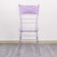 5 Pack Stretch Spandex Chair Sashes Lavender Lilac - Reusable Chair Bands with Silver Diamond Ring Slide Buckle 5"x14"
