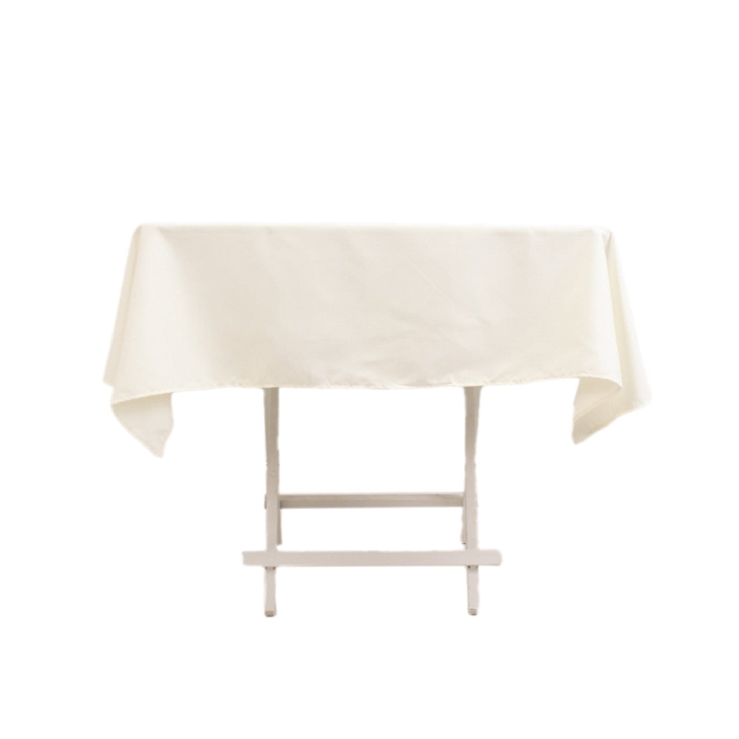 Cotton Blend 54"x54" Square Tablecloth Ivory - Wrinkle-Resistant Table Cover