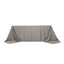 Lamour Satin 90"x132" Rectangle Tablecloth Silver - Soft & Silk-Like Seamless Table Cover