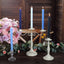5-Pack Taper Candles Ribbed Wick Ribbon Wax Design Assorted Blue - Premium Unscented Dinner Candles 9"
