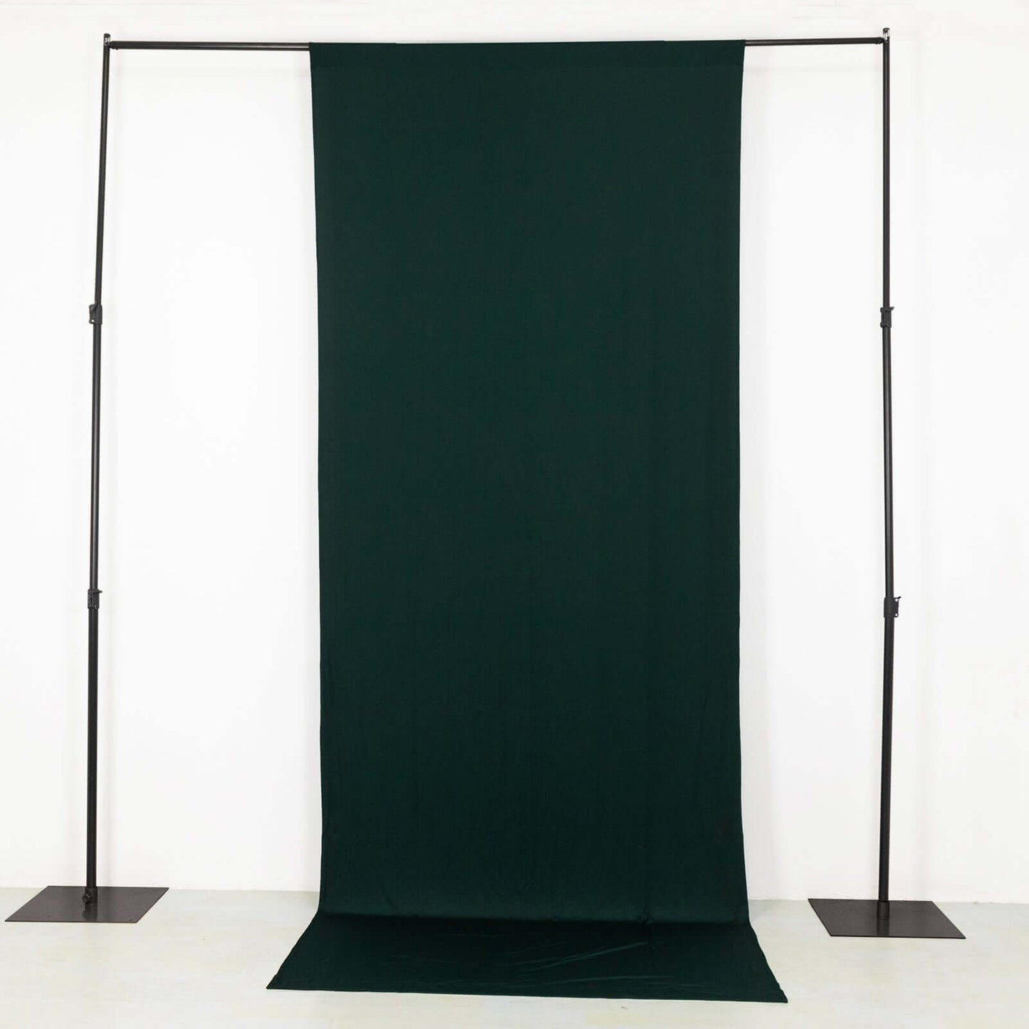 Hunter Emerald Green 4-Way Stretch Spandex Event Curtain Drapes, Wrinkle Free Backdrop Event Panel with Rod Pockets - 5ftx12ft