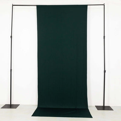 Hunter Emerald Green 4-Way Stretch Spandex Event Curtain Drapes, Wrinkle Free Backdrop Event Panel with Rod Pockets - 5ftx12ft