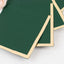 50-Pack Paper Beverage Napkins Hunter Emerald Green with Gold Foil Edge - 2 Ply Disposable Soft 18GSM Cocktail Napkins 5"x5"