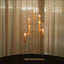 7-Arm Clear Crystal Cluster Candelabra with Hurricane Shades - Stylish Wedding Aisle Table Centerpiece 47"