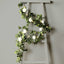 6ft Lighted Eucalyptus Garland with Ivory Roses & Battery-Operated Fairy Lights â€“ Faux Greenery Vine