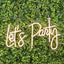23" Let's Party Neon Light Sign, LED Reusable Wall DÃ©cor Lights With 5ft Hanging Chain
