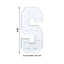 Giant LED Marquee Light Up Letter "S", White 4ft Pre-Cut Foam Board with 10 Warm White Battery Operated LEDs, Glue Gun and Sticks