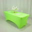 Glow Neon Green Fitted Spandex Tablecloth â€“ 6ft Rectangle, Wrinkle-Free Cover