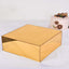 Acrylic Cake Box Stand Pedestal Riser Mirror Finish Gold - Display for Desserts and Events 14"x14"