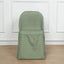 10 Pack Polyester Chair Covers for Folding Chairs Dusty Sage Green - Wrinkle-Free Stain-Resistant Slip-On Slipcovers