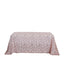 Tulle 90"x156" Rectangle Tablecloth Rose Gold - Sequin Leaf Embroidered Table Cover