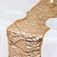 Sequin Mesh 12"x108" Table Runner Gold Wave Embroidered Design for Stylish Occasions