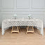 Lace 60"x120" Rectangle Tablecloth Ivory - Vintage Lace Design with Scalloped Frill Edges