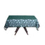 Tulle 72"x72" Table Overlay Square Tablecloth Hunter Emerald Green - Sequin Leaf Embroidered Table Topper