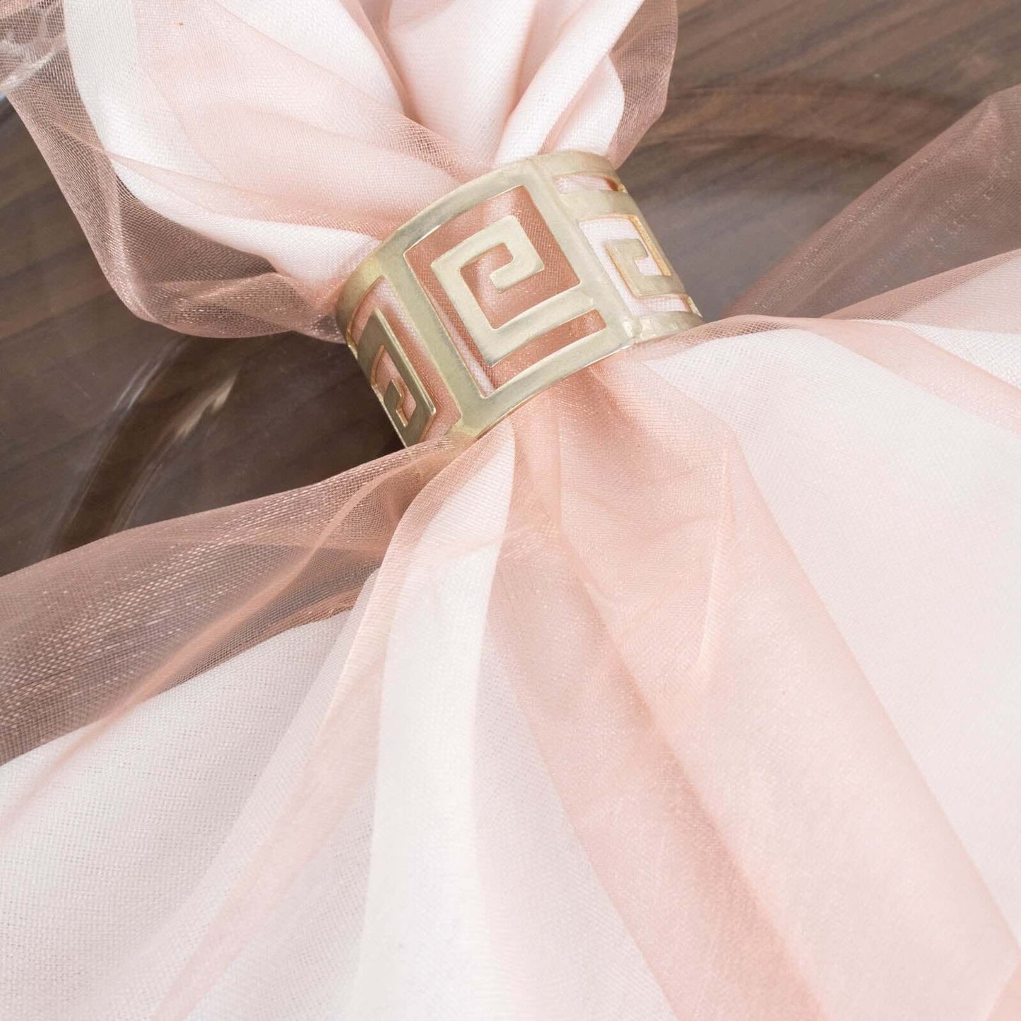 10 Pack Organza 23"x23" Napkins Dusty Rose - Sheer Cloth Napkins