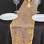 Sequin Mesh 12"x108" Table Runner Rose Gold/Gold Stylish Wave Embroidery