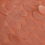 Taffeta 120" Round Tablecloth Terracotta (Rust) | 3D Leaf Petal Design Seamless Table Cover